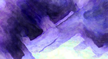 Soyut suluboya sanat eserleri. Fırça boyalı dijital resim. Renkli yaratıcı suluboya çizimi.