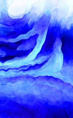 Soyut suluboya sanat eserleri. Fırça boyalı dijital resim. Renkli yaratıcı suluboya çizimi.