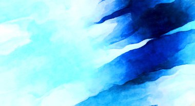 Soyut suluboya sanat eserleri. Fırça boyalı dijital resim. Renkli yaratıcı suluboya çizimi.