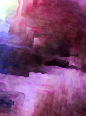 Soyut suluboya sanat eserleri. Fırça boyalı dijital resim. Renkli yaratıcı suluboya çizimi.