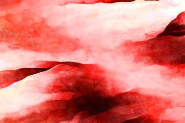 Soyut suluboya sanat eserleri. Fırça boyalı dijital resim. Renkli yaratıcı suluboya çizimi.