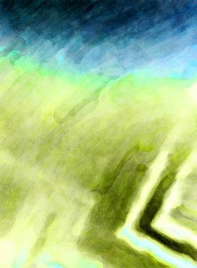 Soyut suluboya sanat eserleri. Fırça boyalı dijital resim. Renkli yaratıcı suluboya çizimi.