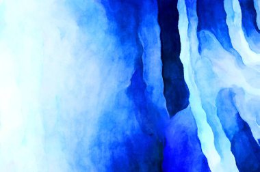 Soyut suluboya sanat eserleri. Fırça boyalı dijital resim. Renkli yaratıcı suluboya çizimi.