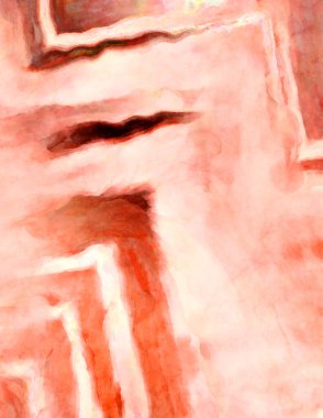 Soyut suluboya sanat eserleri. Fırça boyalı dijital resim. Renkli yaratıcı suluboya çizimi.