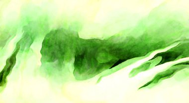 Soyut suluboya sanat eserleri. Fırça boyalı dijital resim. Renkli yaratıcı suluboya çizimi.