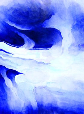 Soyut suluboya sanat eserleri. Fırça boyalı dijital resim. Renkli yaratıcı suluboya çizimi.