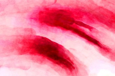 Soyut suluboya sanat eserleri. Fırça boyalı dijital resim. Renkli yaratıcı suluboya çizimi.