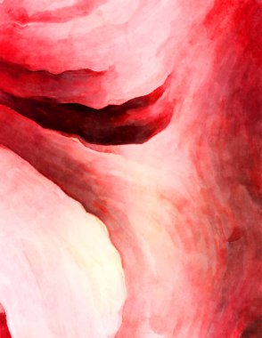 Soyut suluboya sanat eserleri. Fırça boyalı dijital resim. Renkli yaratıcı suluboya çizimi.