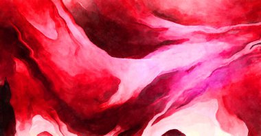 Soyut suluboya sanat eserleri. Fırça boyalı dijital resim. Renkli yaratıcı suluboya çizimi.