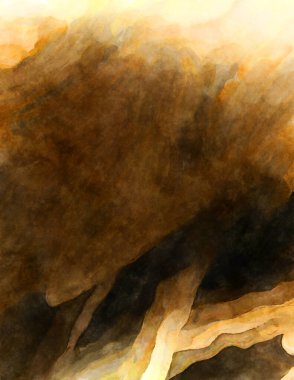 Soyut suluboya sanat eserleri. Fırça boyalı dijital resim. Renkli yaratıcı suluboya çizimi.