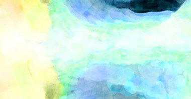 Soyut suluboya sanat eserleri. Fırça boyalı dijital resim. Renkli yaratıcı suluboya çizimi.