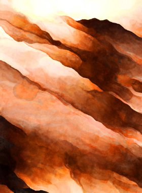 Soyut suluboya sanat eserleri. Fırça boyalı dijital resim. Renkli yaratıcı suluboya çizimi.