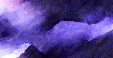 Soyut suluboya sanat eserleri. Fırça boyalı dijital resim. Renkli yaratıcı suluboya çizimi.