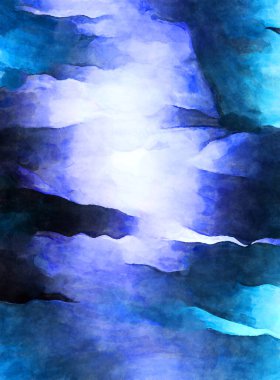 Soyut suluboya sanat eserleri. Fırça boyalı dijital resim. Renkli yaratıcı suluboya çizimi.