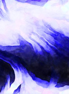 Soyut suluboya sanat eserleri. Fırça boyalı dijital resim. Renkli yaratıcı suluboya çizimi.