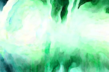 Soyut suluboya sanat eserleri. Fırça boyalı dijital resim. Renkli yaratıcı suluboya çizimi.