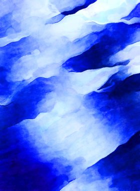 Soyut suluboya sanat eserleri. Fırça boyalı dijital resim. Renkli yaratıcı suluboya çizimi.