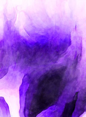 Soyut suluboya sanat eserleri. Fırça boyalı dijital resim. Renkli yaratıcı suluboya çizimi.