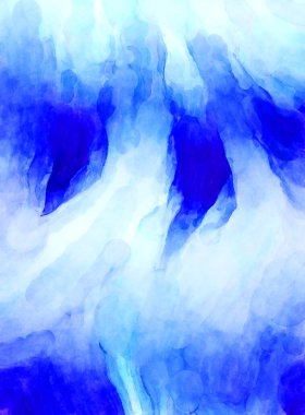 Soyut suluboya sanat eserleri. Fırça boyalı dijital resim. Renkli yaratıcı suluboya çizimi.