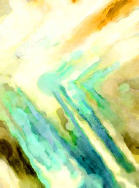 Soyut suluboya sanat eserleri. Fırça boyalı dijital resim. Renkli yaratıcı suluboya çizimi.