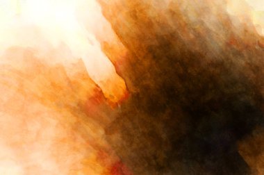 Soyut suluboya sanat eserleri. Fırça boyalı dijital resim. Renkli yaratıcı suluboya çizimi.