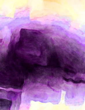 Soyut suluboya sanat eserleri. Fırça boyalı dijital resim. Renkli yaratıcı suluboya çizimi.