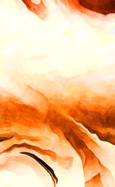 Soyut suluboya sanat eserleri. Fırça boyalı dijital resim. Renkli yaratıcı suluboya çizimi.