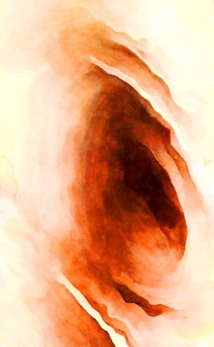 Soyut suluboya sanat eserleri. Fırça boyalı dijital resim. Renkli yaratıcı suluboya çizimi.