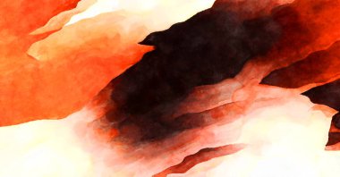 Soyut suluboya sanat eserleri. Fırça boyalı dijital resim. Renkli yaratıcı suluboya çizimi.