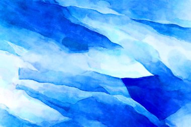 Soyut suluboya sanat eserleri. Fırça boyalı dijital resim. Renkli yaratıcı suluboya çizimi.