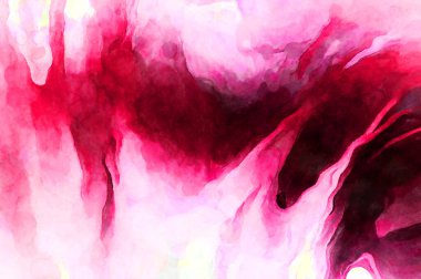 Soyut suluboya sanat eserleri. Fırça boyalı dijital resim. Renkli yaratıcı suluboya çizimi.