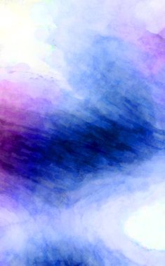 Soyut suluboya sanat eserleri. Fırça boyalı dijital resim. Renkli yaratıcı suluboya çizimi.