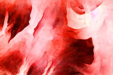 Soyut suluboya sanat eserleri. Fırça boyalı dijital resim. Renkli yaratıcı suluboya çizimi.