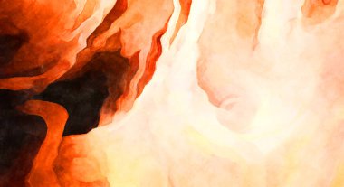 Soyut suluboya sanat eserleri. Fırça boyalı dijital resim. Renkli yaratıcı suluboya çizimi.