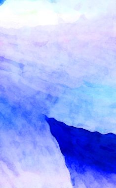 Soyut suluboya sanat eserleri. Fırça boyalı dijital resim. Renkli yaratıcı suluboya çizimi.