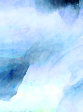 Soyut suluboya sanat eserleri. Fırça boyalı dijital resim. Renkli yaratıcı suluboya çizimi.