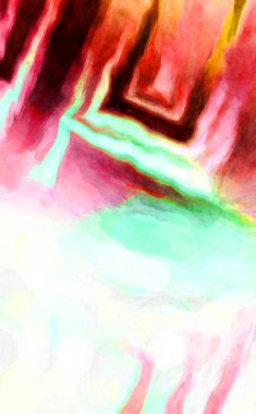 Soyut suluboya sanat eserleri. Fırça boyalı dijital resim. Renkli yaratıcı suluboya çizimi.