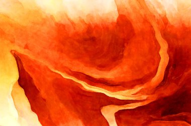 Soyut suluboya sanat eserleri. Fırça boyalı dijital resim. Renkli yaratıcı suluboya çizimi.