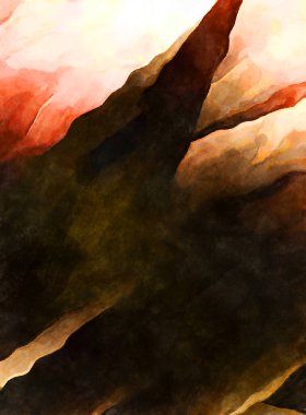 Soyut suluboya sanat eserleri. Fırça boyalı dijital resim. Renkli yaratıcı suluboya çizimi.