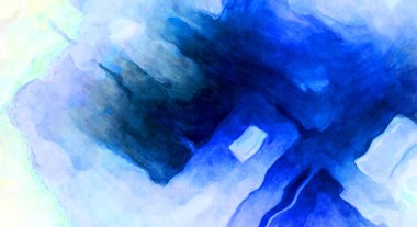 Soyut suluboya sanat eserleri. Fırça boyalı dijital resim. Renkli yaratıcı suluboya çizimi.