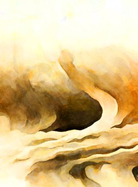 Soyut suluboya sanat eserleri. Fırça boyalı dijital resim. Renkli yaratıcı suluboya çizimi.