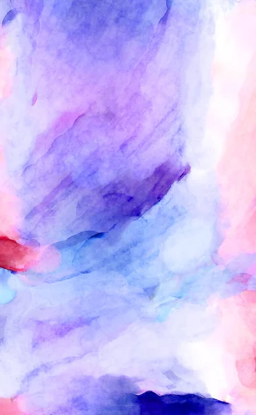 Expressive Abstract Watercolor Artwork Brush Painted Digital Art Painting Colorful — Stock Photo, Image