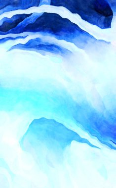 Soyut suluboya sanat eserleri. Fırça boyalı dijital resim. Renkli yaratıcı suluboya çizimi.