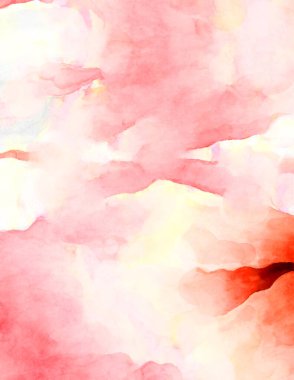 Soyut suluboya sanat eserleri. Fırça boyalı dijital resim. Renkli yaratıcı suluboya çizimi.