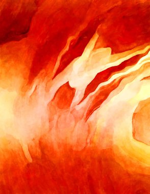 Soyut suluboya sanat eserleri. Fırça boyalı dijital resim. Renkli yaratıcı suluboya çizimi.