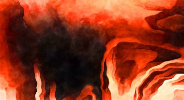 Soyut suluboya sanat eserleri. Fırça boyalı dijital resim. Renkli yaratıcı suluboya çizimi.