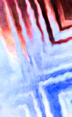 Soyut suluboya sanat eserleri. Fırça boyalı dijital resim. Renkli yaratıcı suluboya çizimi.