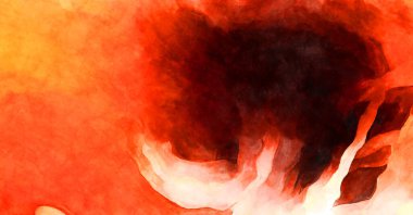 Soyut suluboya sanat eserleri. Fırça boyalı dijital resim. Renkli yaratıcı suluboya çizimi.