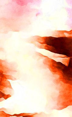 Soyut suluboya sanat eserleri. Fırça boyalı dijital resim. Renkli yaratıcı suluboya çizimi.