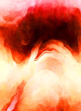 Soyut suluboya sanat eserleri. Fırça boyalı dijital resim. Renkli yaratıcı suluboya çizimi.